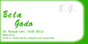 bela godo business card